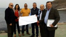 Firma del acta de las obras de protección del litoral en la avenida marítima